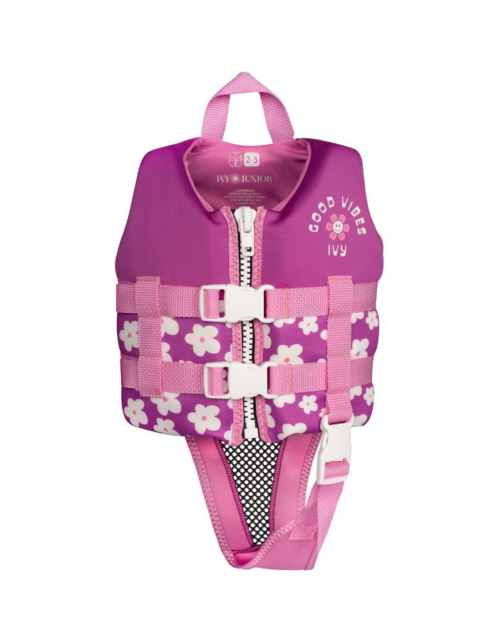 IVY Jnr Girls Vest Purple Flower 2-3