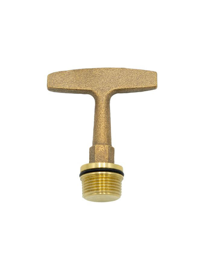 Plug, T Handle, 3/4 " BRASS